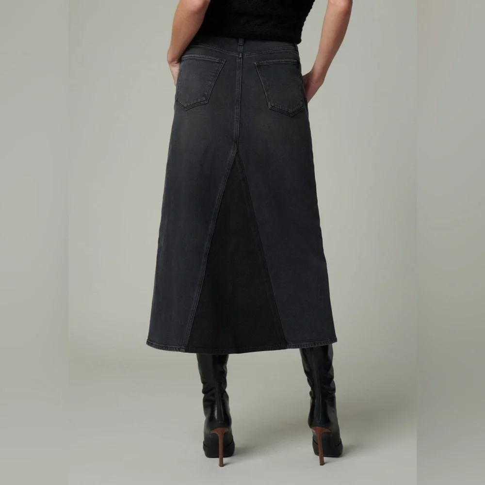Joe’s Jeans The Tulie Skirt With Grace Denim Midi Vintage Stretch Size 28 NWT